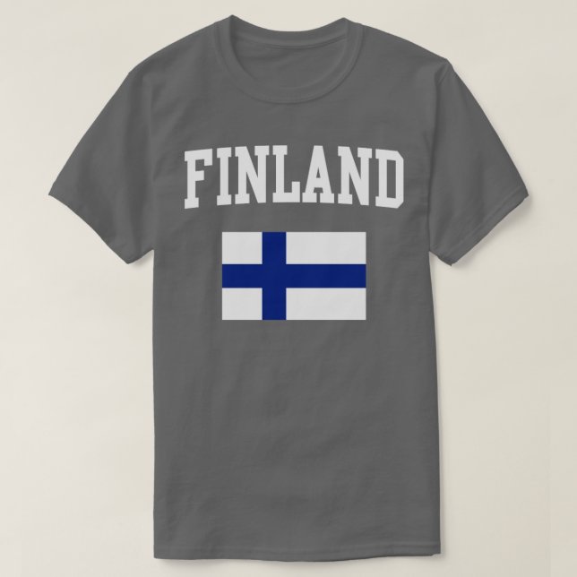 Finland Flag Finnish T-Shirt (Design Front)