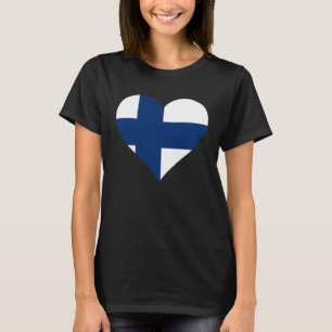 Finland Flag Heart Finland  Love Finland T-Shirt