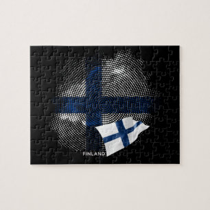 Finland flag jigsaw puzzle