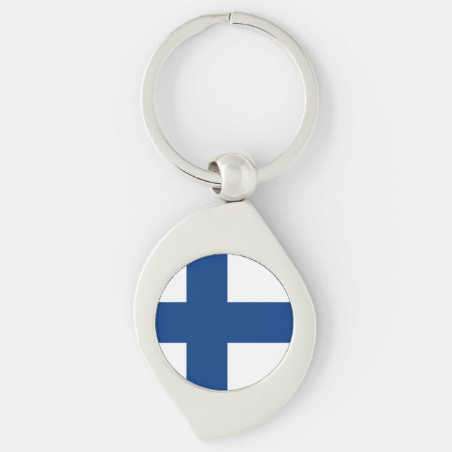 Finland Flag Key Ring (Front)