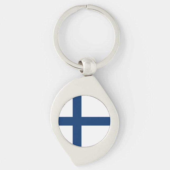 Finland Flag Key Ring (Front)