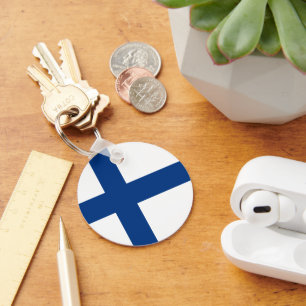 Finland flag key ring