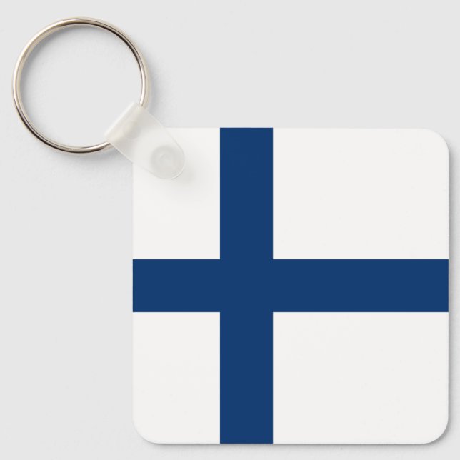 Finland Flag Key Ring (Front)