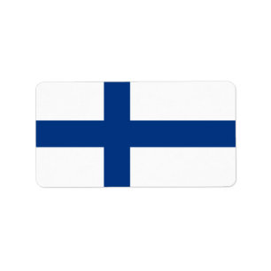 Finland flag label