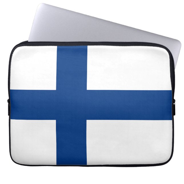 Finland flag laptop sleeve (Front)