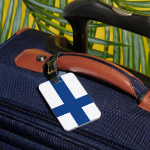 Finland flag luggage tag
