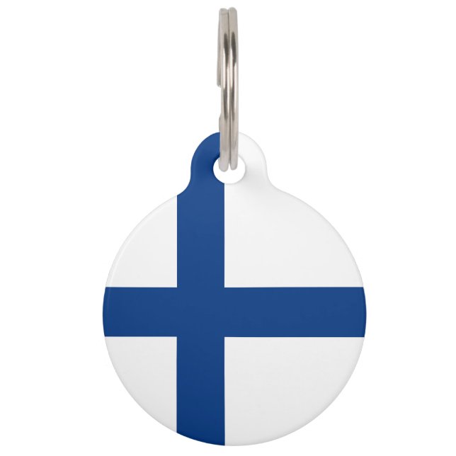 Finland flag pet tag (Front)