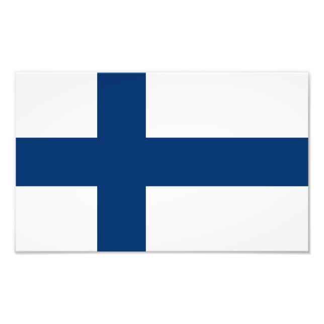 Finland Flag Photo Print (Front)
