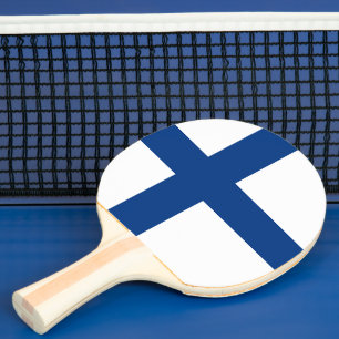 Finland flag ping pong paddle