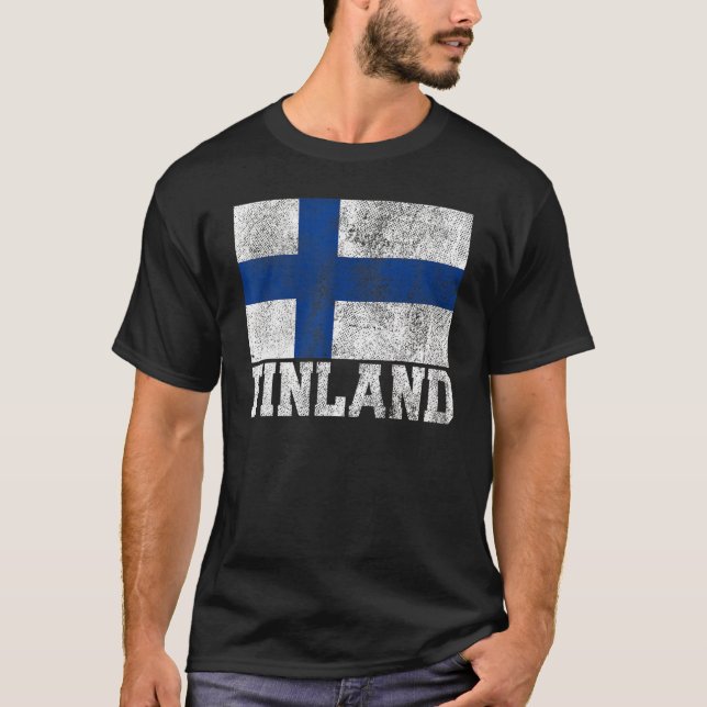 Finland Flag Pride Roots Country Family Nation Nat T-Shirt (Front)
