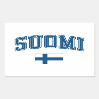 Finland + Flag Rectangular Sticker