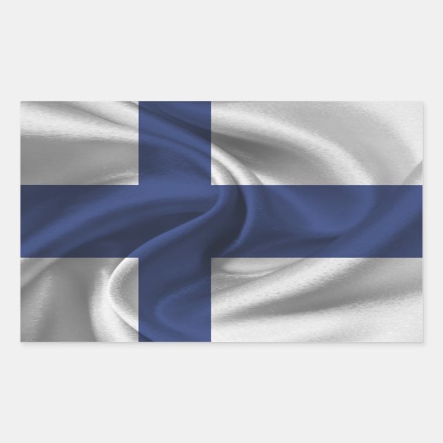 Finland Flag Rectangular Sticker (Front)