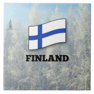 Finland flag tile