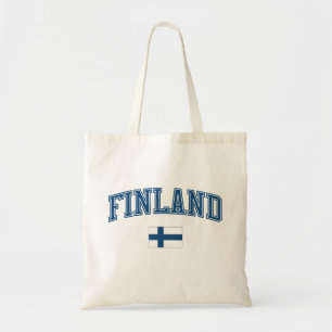 Finland + Flag Tote Bag
