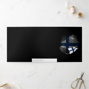 Finland flag Tri-Fold card
