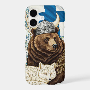 Finland Flag, Viking Bear, Arctic Fox Art Nouveau