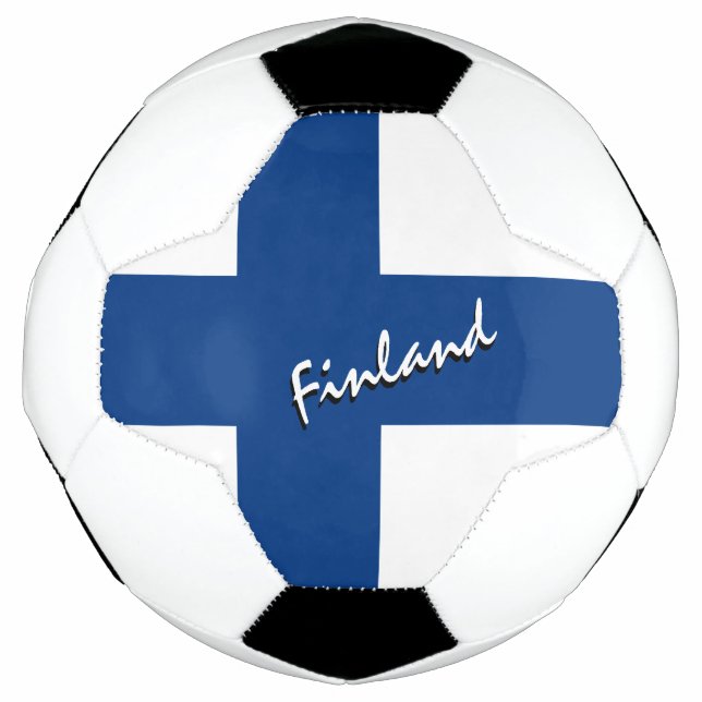 Finland Football & Finnish Flag / Sports Soccer Ball (Front)