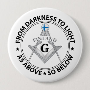 Finland freemasonry sign 10 cm round badge