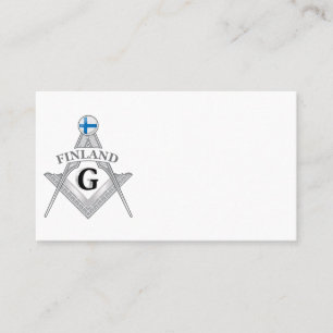Finland freemasonry sign business card