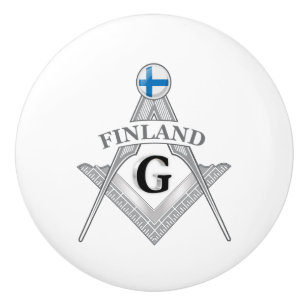 Finland freemasonry sign ceramic knob