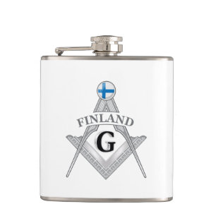 Finland freemasonry sign hip flask