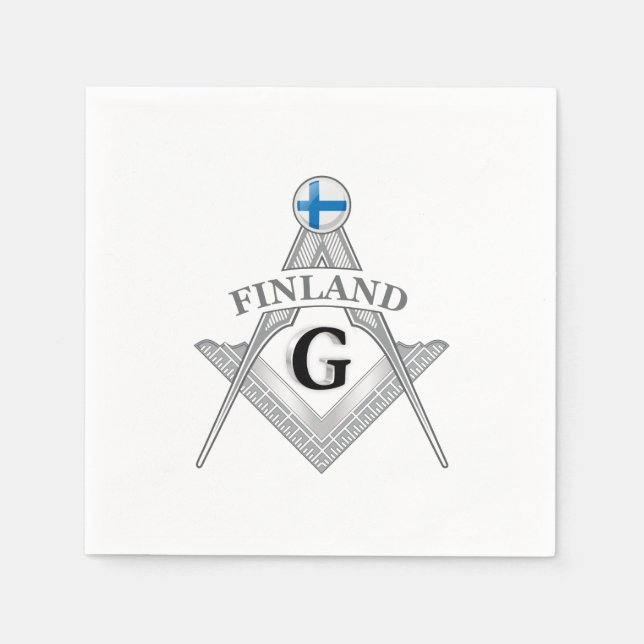 Finland freemasonry sign napkin (Front)
