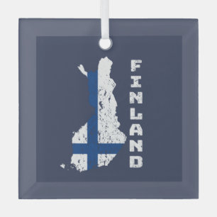 Finland glass tree decoration