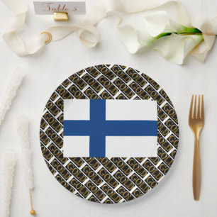 FINLAND GOLD PAPER PLATE