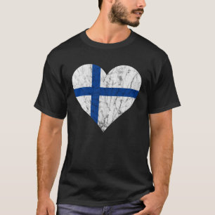 Finland Heart Suomi Finnish Flag Sisu Fin Pride T-Shirt