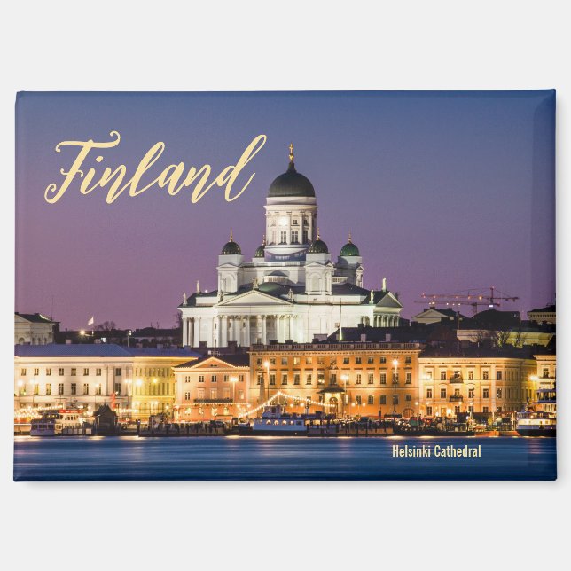 Finland Helsinki Cathedral Souvenir Magnet (Front)