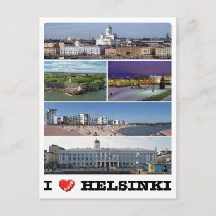 Finland - Helsinki - Helsingfors - I Love - Postcard