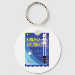 Finland Helsinki travel ticket Key Ring