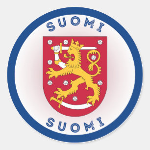 Finland Heritage Emblem Classic Round Sticker