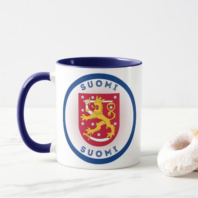 Finland Heritage Emblem Mug (With Donut)