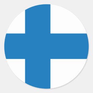 Finland High quality Flag Classic Round Sticker