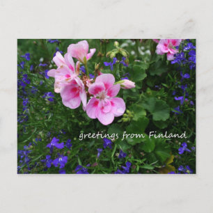 Finland in Flowers, 1st in a series Postcard