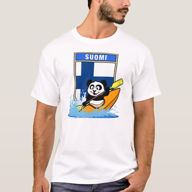 Finland Kayaking Panda T-Shirt (Front)