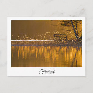 Finland lake landscape souvenir postcard