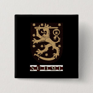Finland Lion 15 Cm Square Badge