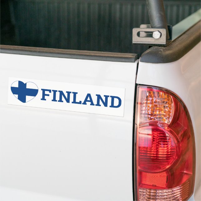 Finland Love Bumper Sticker (On Truck)