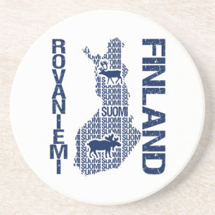 FINLAND MAP coaster - Rovaniemi