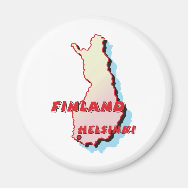 Finland Map Magnet (Front)
