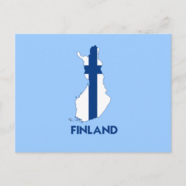 FINLAND MAP POSTCARD (Front)