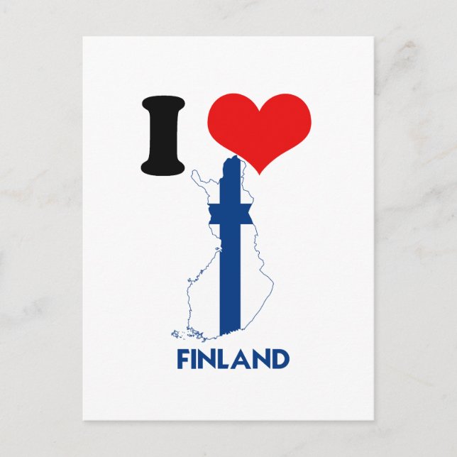 FINLAND MAP POSTCARD (Front)