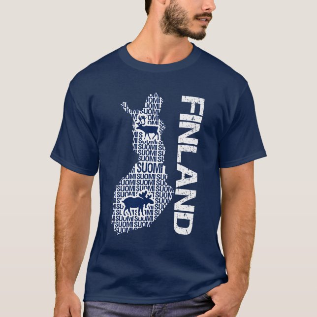 FINLAND MAP shirt - choose style & colour (Front)