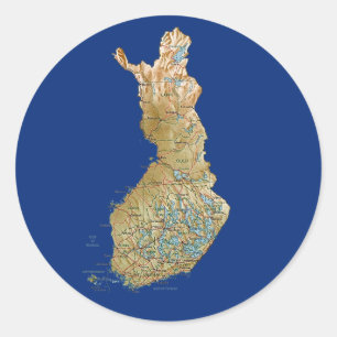 Finland Map Sticker