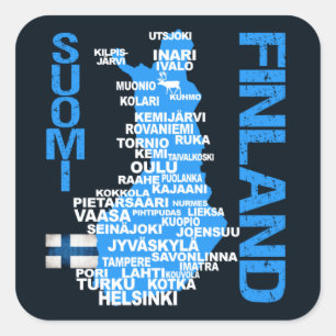 FINLAND MAP stickers