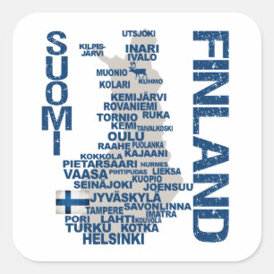 FINLAND MAP stickers