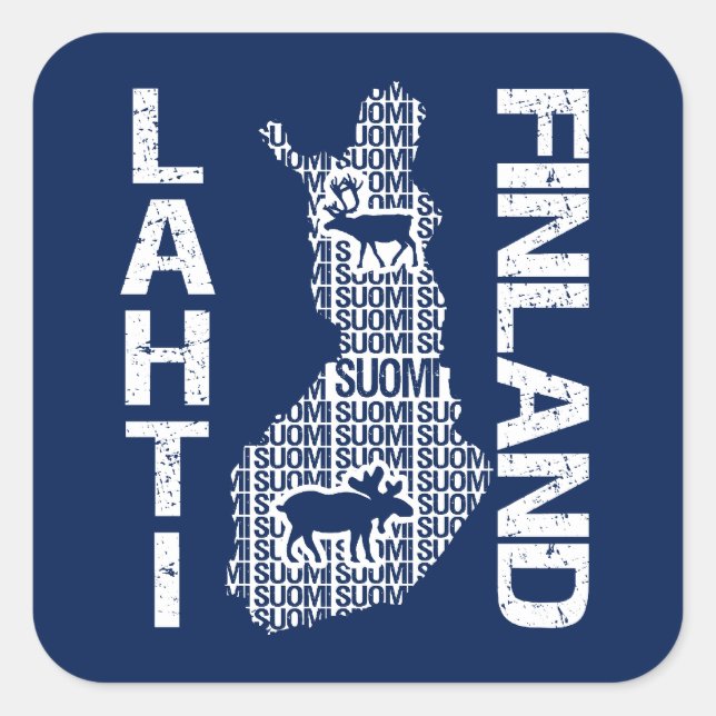FINLAND MAP stickers - Lahti (Front)