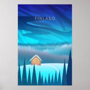 Finland Minimal Travel Poster
